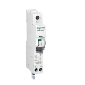 Schneider RCBO, Residual Current Circuit Breaker with Overload Protection, 25 Amps 1P+N, 10kA
