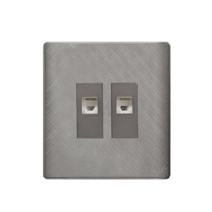 AQUA PINE GREY DOUBLE DATA SOCKET