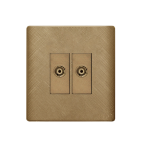 AQUA PINE GOLD DOUBLE TV SOCKET