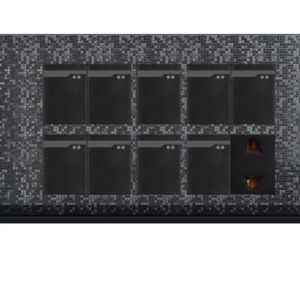 AQUA TEXTURE 9 GANG SWITCH PLUS 1 SOCKET