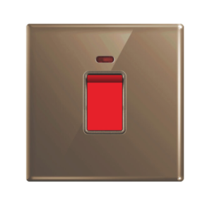 Aqua Glasskin Bronze 20 Amp Double Pole Switch
