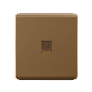 Aqua Elegance Brown Single Telephone Socket