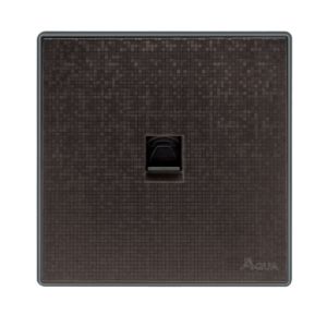 Aqua Icon Brown Single Data Socket